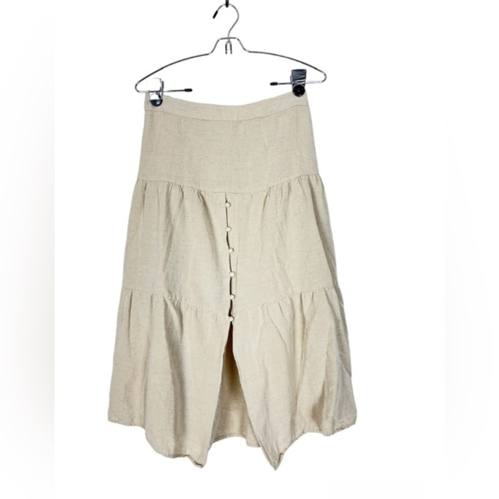 Japna Cream Midi Skirt